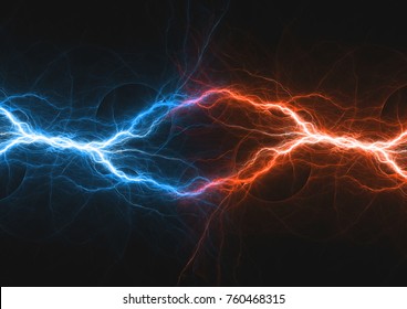 Feuer und eisfraktaler Blitz, Plasma-Power-Hintergrund