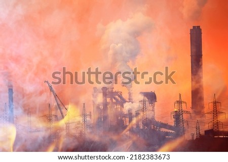 fire industrial conflagration abstract factory background
