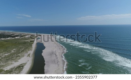Fire Island views from Drone Ocean Beach, Atlantique, Kismet, Saltaire Fairharbor beach waves