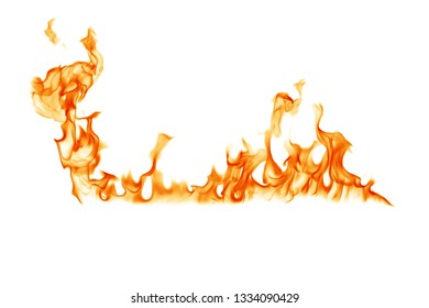 Fire isolated on a white background.