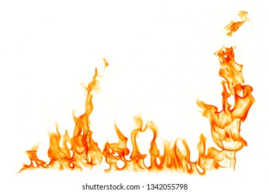 Fire Isolated On A White Background