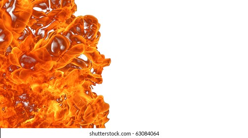 Fire isolated on white background