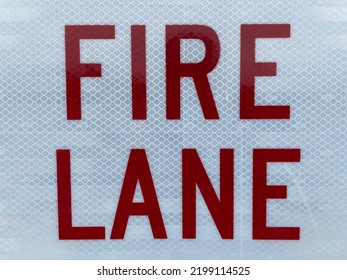 Fire Lane Sign Posted Retail Strip Mall Exterior Georgia USA