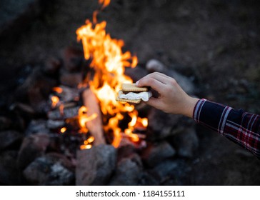 Fire and marshmallow.