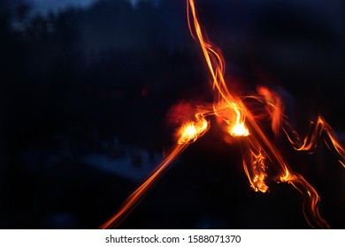 Аbstract fire in the night