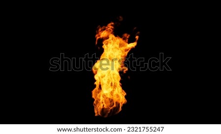 fire on black background. fire flame isolated. fire on dark.