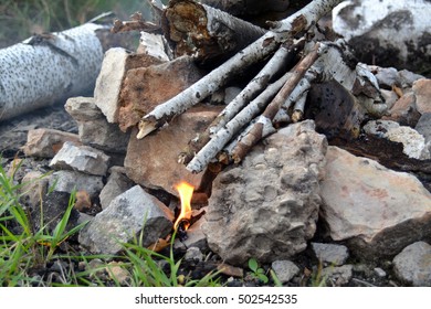 the fire on the forest