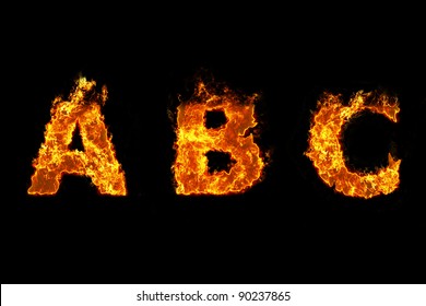 Fire On Letter B C Stock Photo 90237865 | Shutterstock