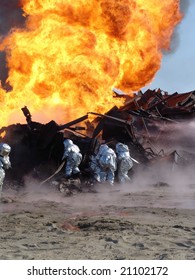 Fire On An Oil Well