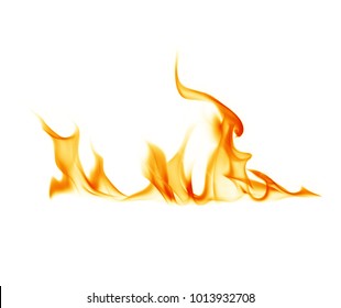 Fire On A White Background