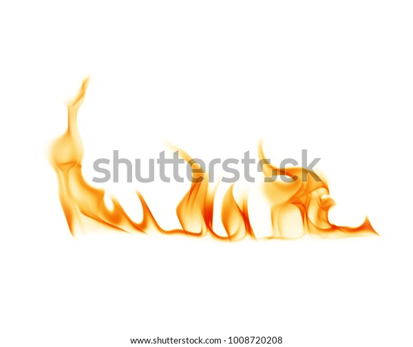 Fire On White Background Stock Photo (Edit Now) 1008720208