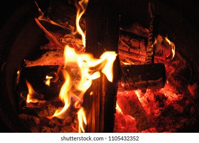 Fire pit in the backyard