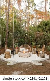 Fire Pit Bonfire Campsite Tropical Backyard Stock Photo 2161481171 ...