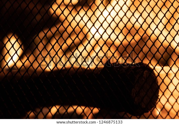 Fire Pit Side View Grill Stock Photo Edit Now 1246875133