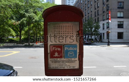 fire and police button station in New York city