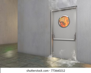Fire prevention door, 3D Illustration - Shutterstock ID 773660212