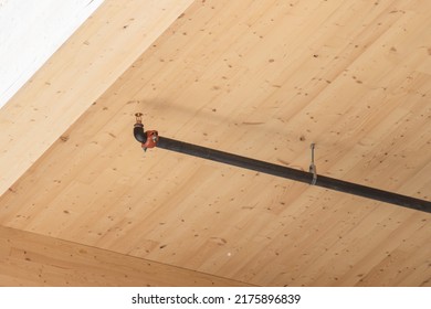 Fire Protection Sprinkler Installed In An Engineered Mass Timber Multi Story Green, Sustainable, Residential High Rise Apartment Building Construction Project