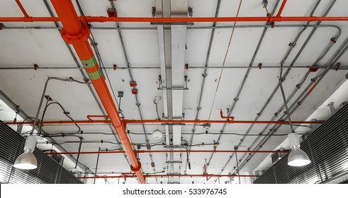 Fire Protection System Under The Post-tension Ceiling.