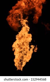 Fire from a refinery. 