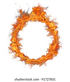 Fire Ring Isolated On White Background