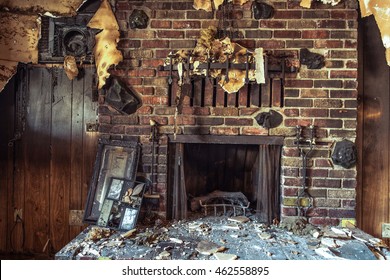 Fire And Smoke Damaged Furniture In A Single Family Home.