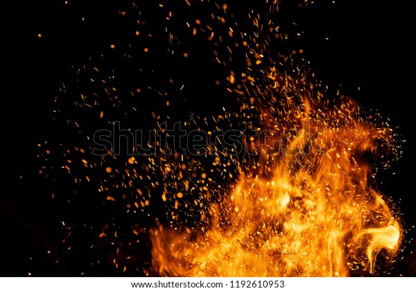 Fire Sparks Particles Flames Isolated On Stock Photo 1192610953 ...