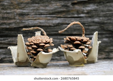 fire starter with pine cone