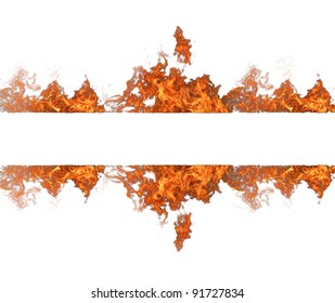 Fire stripe isolated on white background