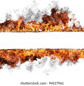 Fire stripe, isolated on white background