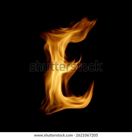 Fire Subtle Flame Letter E Overlay - Realistic Burning Text Effect for Dramatic Designs. Perfect for Action, Sports and Bold Branding Projects.  