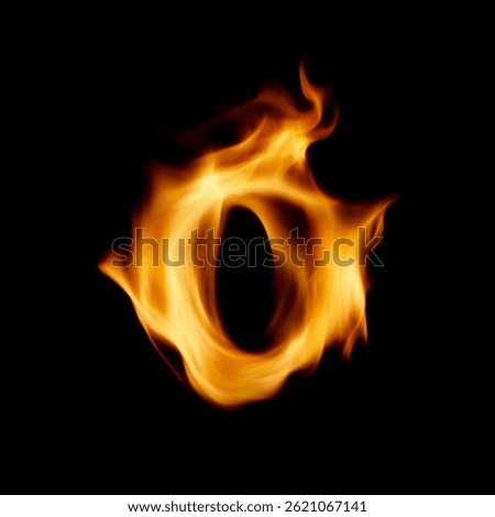 Fire Subtle Flame Letter O Overlay - Realistic Burning Text Effect for Dramatic Designs. Perfect for Action, Sports and Bold Branding Projects.  