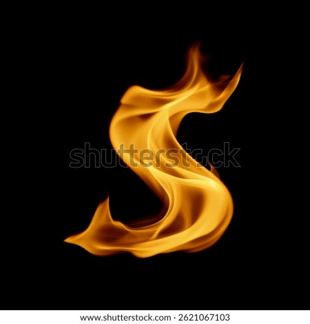 Fire Subtle Flame Letter S Overlay - Realistic Burning Text Effect for Dramatic Designs. Perfect for Action, Sports and Bold Branding Projects.  