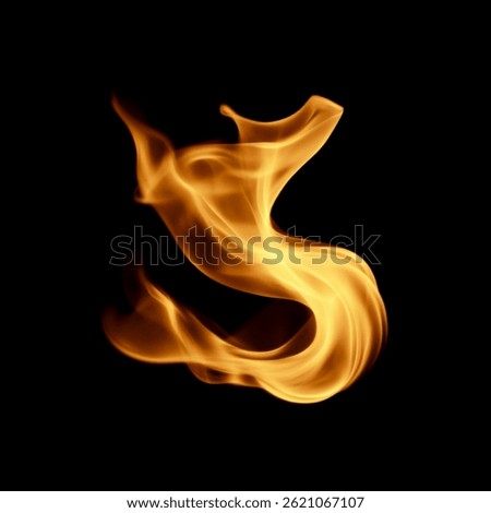 Fire Subtle Flame Letter S Overlay - Realistic Burning Text Effect for Dramatic Designs. Perfect for Action, Sports and Bold Branding Projects.  