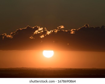 Fire Sunset Over Rottnest Island