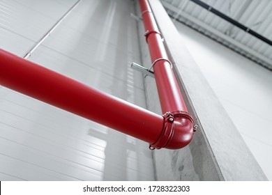 fire suppression system in big logistic center - Shutterstock ID 1728322303