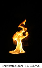 fire torch with black background