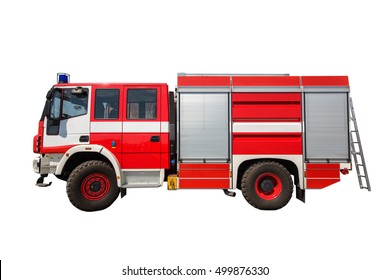 Fire Truck Isolated On A White Background