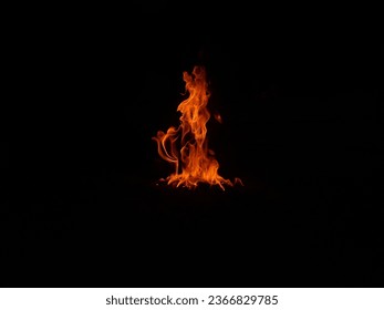 A fire unsplash at evening time in winter 
