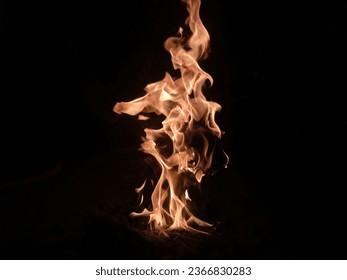 A fire unsplash at evening time in winter evening 