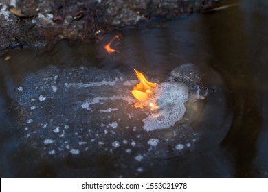 Fire In Water From Calcium Carbide.