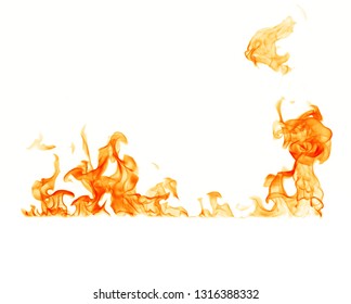 Fire White Background