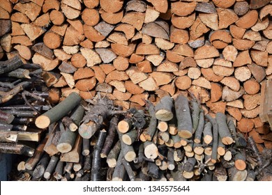 Fire Wood At A Woodpile