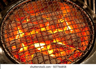 fired charcoal with grill plate for korean cuisine preparation
