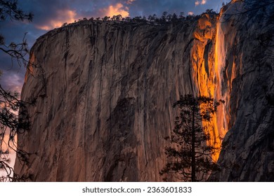 The Firefall on El Capitan, Yosemite National Park, California - Powered by Shutterstock