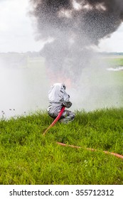 Firefighter fighting For A Fire Attack