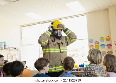 Firefighter giving presentation to elemetary children - Powered by Shutterstock