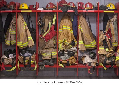 Firefighter locker room 