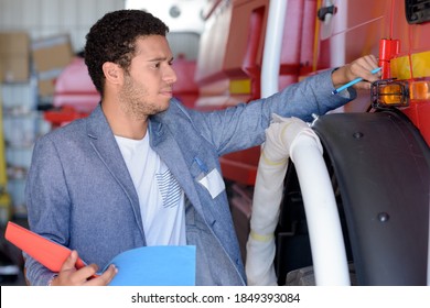 a firefighter manager at work