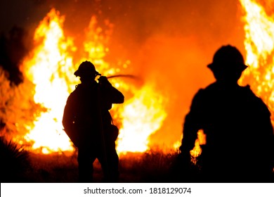 Firefighters Battle The Bobcat Fire Burning In Juniper Hills, California, Saturday, Sept. 19, 2020.