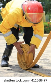 Firefighters Battle A Wildfire